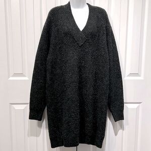 Zara Black Oversized V Neck Sweater‎ Dress Size M